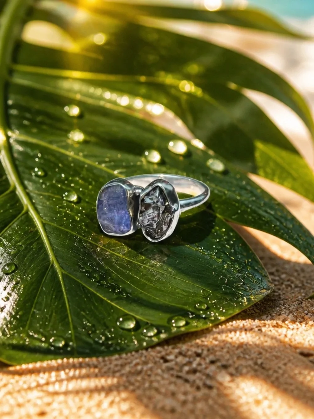 NEW! Tanzanite & Meteorite Ring